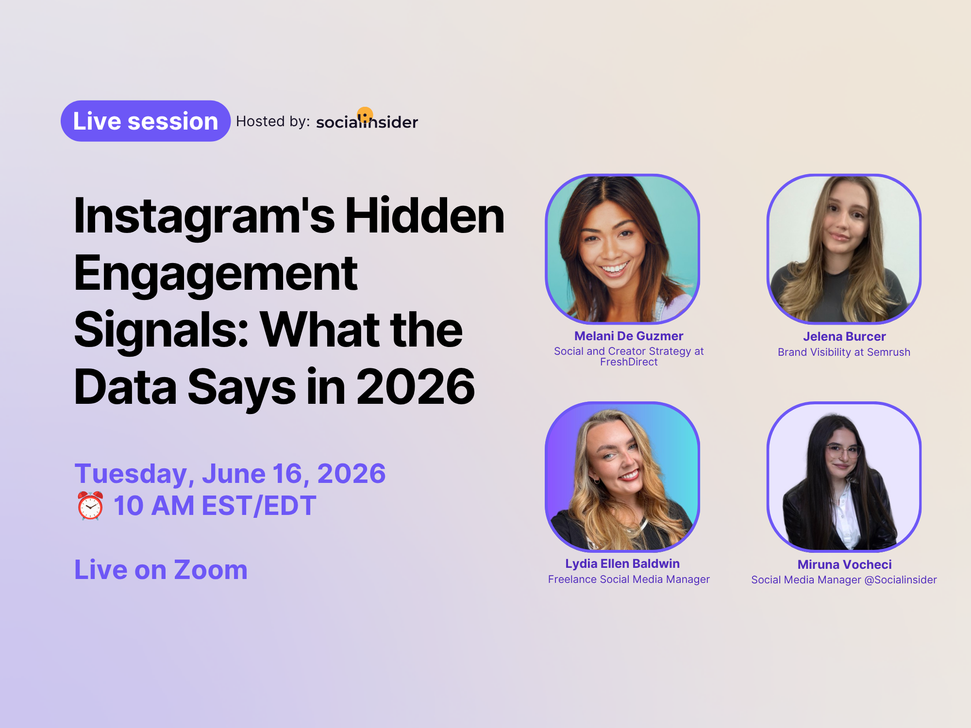 Instagram engagement live session